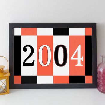 21st Birthday Print Or Card Personalised Gift 2004, 10 of 12