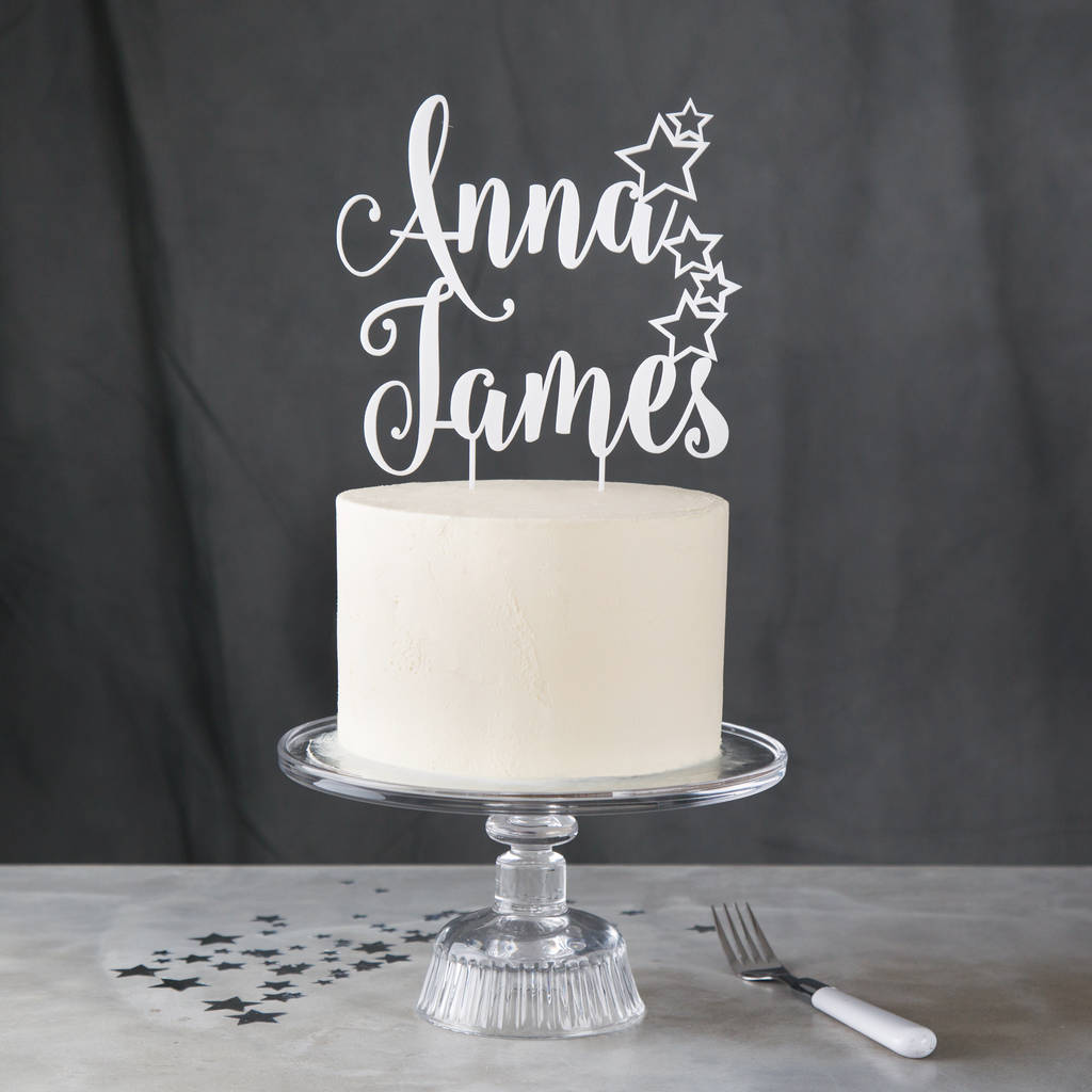 Personalised Star Couples Cake Topper, 1 of 5