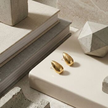 Teardrop Earrings Gold, 5 of 10