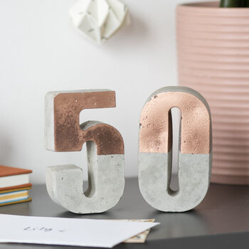 Concrete Fifty Birthday Number Set, 2 of 3