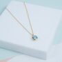 Brooklyn Blue Topaz And Gold Plated Necklace, thumbnail 1 of 4