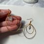 Small Asymmetrical Wire Earrings, thumbnail 4 of 7