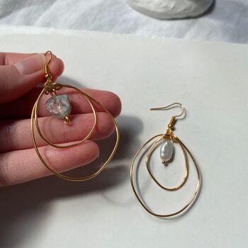 Small Asymmetrical Wire Earrings, 4 of 7