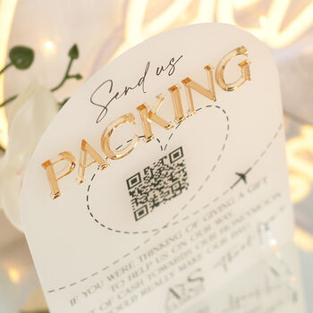 Manhattan Honeymoon Fund Qr Code Acrylic Sign, 2 of 4