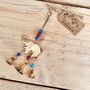 Recycled Brass Elephant Bell Wind Chime With Cute Beads, thumbnail 2 of 5