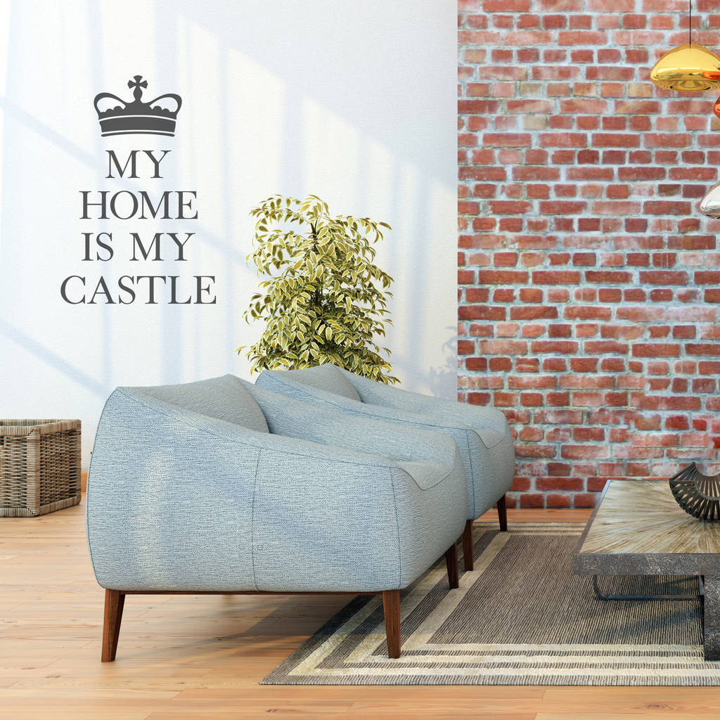 'My Home Is My Castle' Wall Sticker, 1 of 4