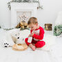 Personalised Red Reindeer Kids Christmas Pyjamas / Pjs, thumbnail 5 of 9