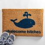 Whalecome Whale Blue Print Doormat, thumbnail 3 of 4