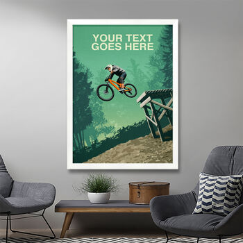 Personalised Mountain Bike Jump Print, 3 of 7