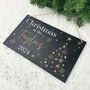 Personalised Festive Gold Slate Hanging Sign 25 X 15cm, thumbnail 2 of 6