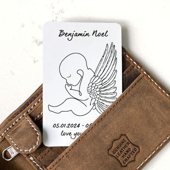 Personalised Baby Remembrance Metal Wallet Card, 3 of 6