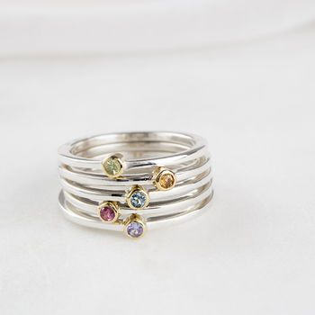 Birthstone Stacking Rings, 3 of 7