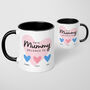 Mum Mummy Personalised Heart Mug Mothers Day Birthday, thumbnail 4 of 5