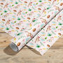 Personalised Christmas Monkey Gift Wrapping Paper, thumbnail 2 of 3