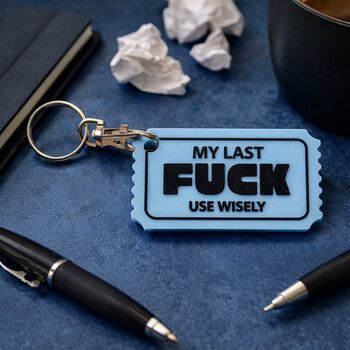 Arcade Ticket Funny And Offensive Novelty Keyrings, 3 of 10