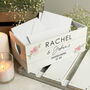 Personalised Abstract Rose White Wooden Crate, thumbnail 4 of 6