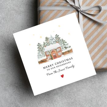 Personalised Christmas Card For Neighbours, 2 of 2