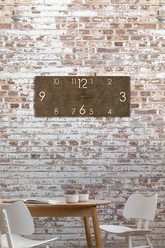 Crafted Luxury Industrial Wooden Wall Clock, 3 of 8