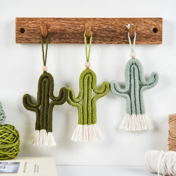 Macrame Cactus Trio Craft Kit, 3 of 10