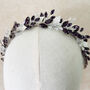 Dark Purple Crystal Tiara, thumbnail 4 of 5