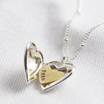 Personalised Engraved Heart Locket Necklace, 4 of 9