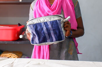 Large Colourful Upcycled Sari Box Pouches, Handmade In India, 9 of 9