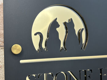 Personalised Cat Design House Acrylic Number Sign, 2 of 6