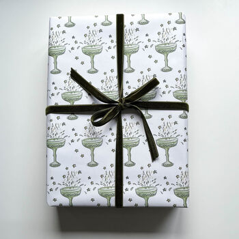 Celebration Champagne And Stars Gift Wrapping Paper, 3 of 4