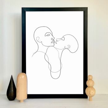 A Prelude To A Kiss Portrait Art Print, 2 of 2