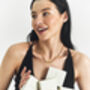 Personalised Sparkling Petite Cosmic Star Bar Necklace In Silver, thumbnail 7 of 9