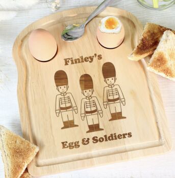Personalised Soldiers Egg And Toast Board, 2 of 3