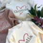 Personalised Heart Initials Or Name Set Baby Toddler, thumbnail 3 of 8