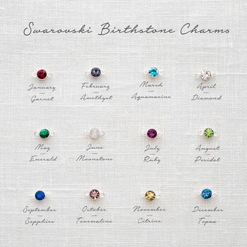 Initial Disc And Colette Birthstone Bracelet, 5 of 12