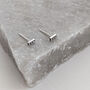 Black Diamond Crystal Bar Stud Earrings, thumbnail 2 of 8