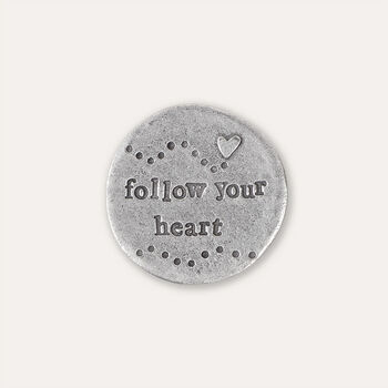 'Follow Your Heart' Pocket Coin, 2 of 2