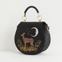 Fable Deer And Moon Embroidered Saddle Bag, thumbnail 3 of 7