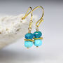 Apatite And Turquoise Earrings December Birthstone, thumbnail 7 of 11