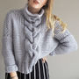 Cropped Cable Knit Jumper Knitting Kit, thumbnail 10 of 11