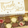 Thank You Chocolate Box – 16 Luxury Chocolates With Gold Foil Sleeve. Perfect Teachers Gift, thumbnail 2 of 2