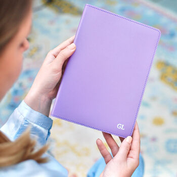 Personalised Monogram Leather Bound Notebook, 2 of 9