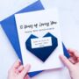 Years Of Love Anniversary Origami Heart Card, thumbnail 1 of 6