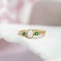 Emerald And White Opal Gold Ring, thumbnail 5 of 9