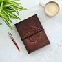 Indra Celtic Knot Leather Journal Notebook, thumbnail 1 of 10