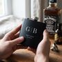 Personalised Matte Black 6oz Initials Hip Flask Wedding, Groomsmen And Birthday Gift, thumbnail 6 of 12