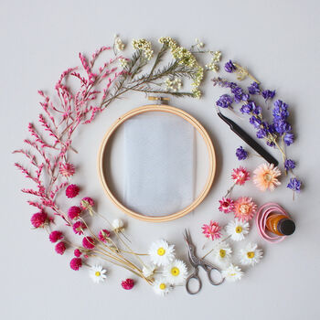 Olga Prinku Dried Floral Embroidery Hoop Kit Luxe, 3 of 11