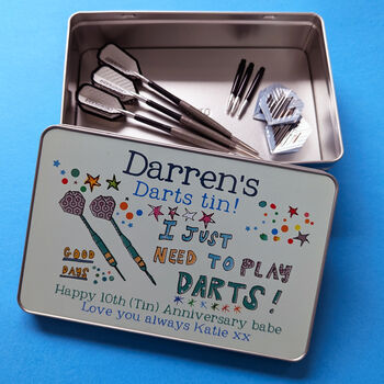 Personalised Darts Tin, 10 of 12