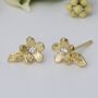 Diamond Cherry Blossom Stud Earrings, 18ct Gold, thumbnail 2 of 7
