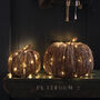 Set Of Two Light Up LED Rattan Pumpkin Decorations, thumbnail 1 of 4