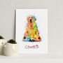 Personalised Watercolour Dog Yoga Print, thumbnail 1 of 12