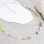 Ettie Sterling Silver Beaded Gemstone Necklace, thumbnail 2 of 4